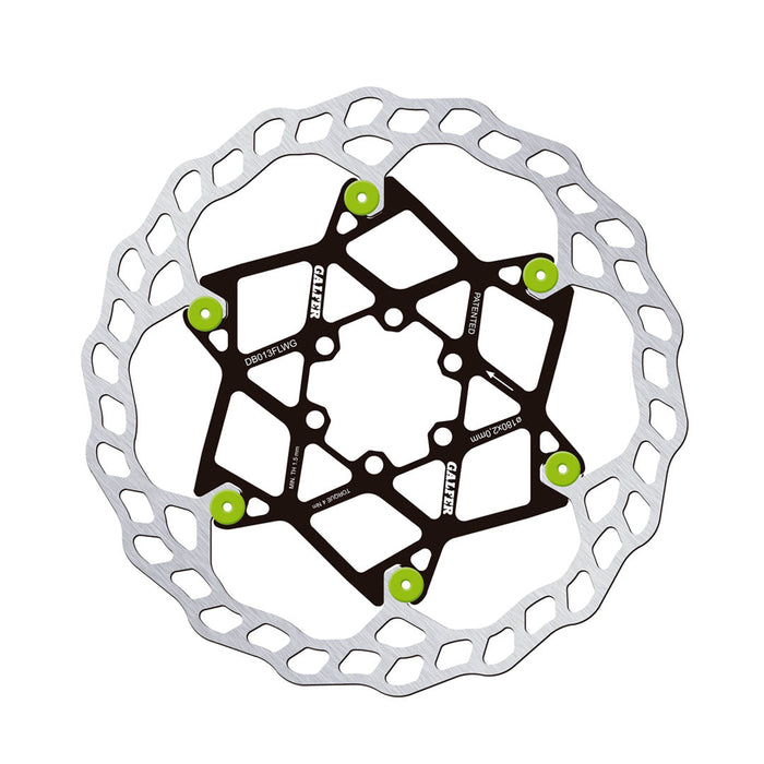 Rotor GALFER Wave Flotante 180 x 2.0 mm GREEN PINS - imagen 1