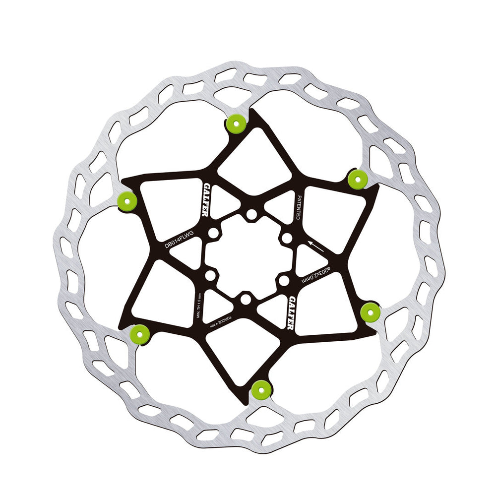 Rotor GALFER Wave Flotante 203 x 2.0 mm GREEN PINS - imagen 1