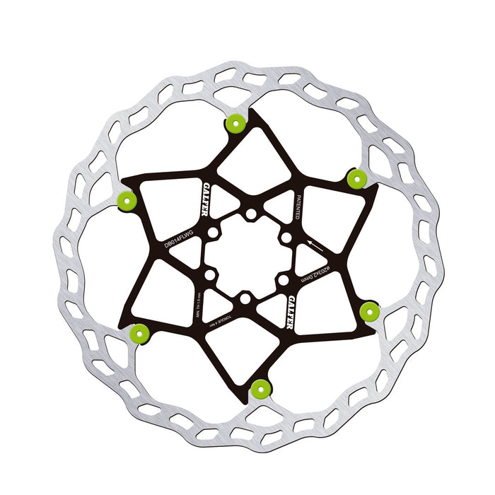 Rotor GALFER Wave Flotante 203 x 2.0 mm GREEN PINS - imagen 1